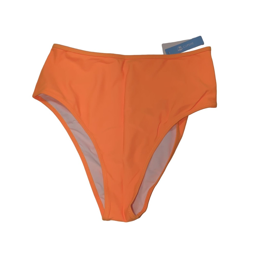 NWT Cupshe Bikini Bottoms Orange Nylon Woman's Large